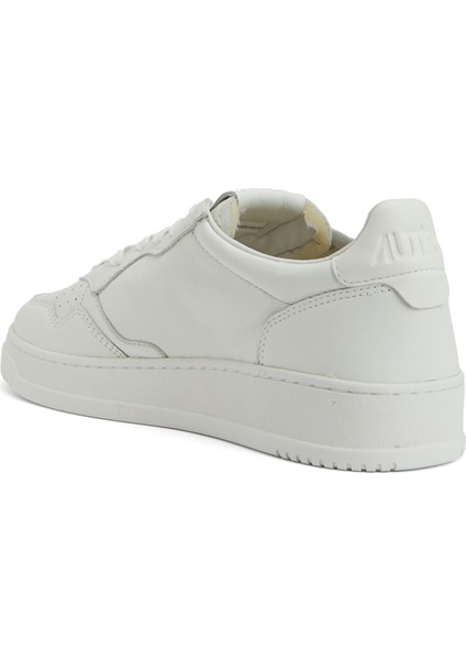 Beyaz Erkek Deri Sneaker