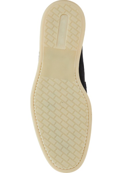 Koyu Mavi Bantlı Erkek Süet Loafer