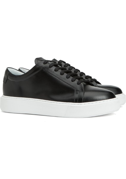 Siyah Erkek Deri Sneaker