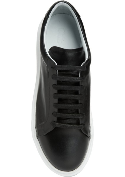 Siyah Erkek Deri Sneaker