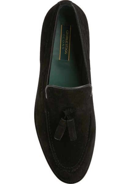 Icons Siyah Erkek Süet Loafer fırsatları
