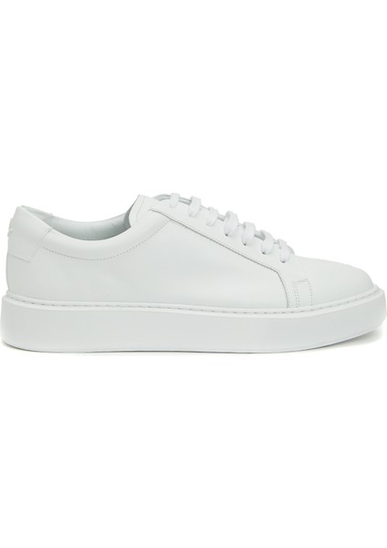 Beyaz Erkek Deri Sneaker