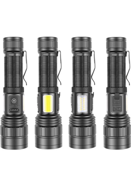 PS-6153 10000 Lümen Zoomlu Mıknatıslı Tg Cob LED Powerbank Özellikli Profesyonel El Feneri