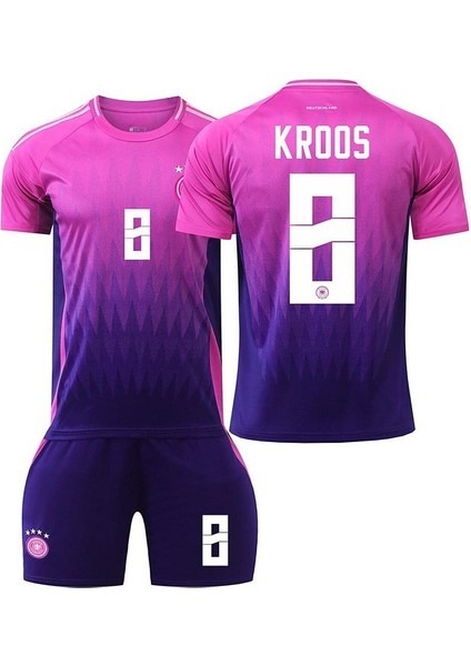 Almanya Euro 2024 Deplasman Toni Kroos Çocuk Forması 3'lü Set Forma+Şort+Çorap (Pembe)