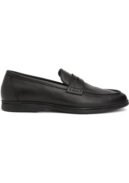 Siyah Erkek Deri Loafer
