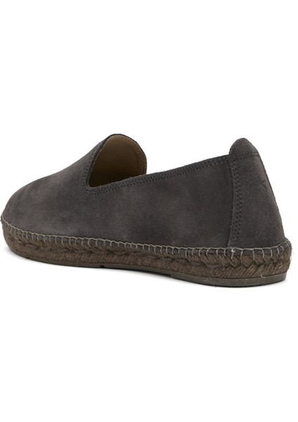Hamptons Gri Erkek Deri Espadril
