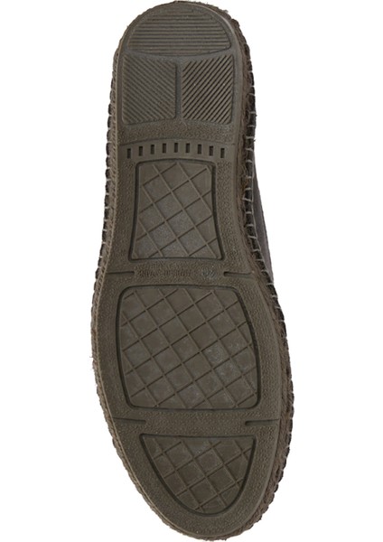 Hamptons Gri Erkek Deri Espadril