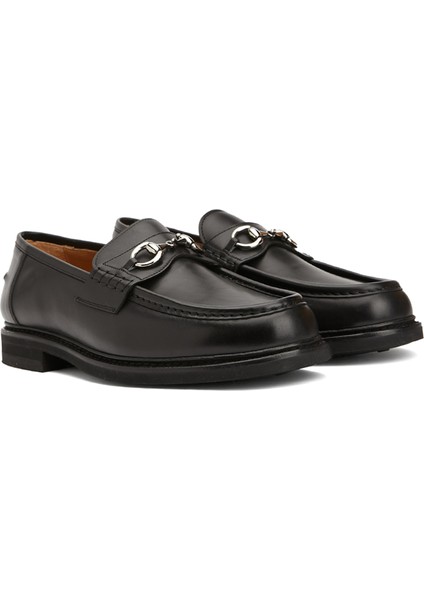 Siyah Erkek Deri Loafer