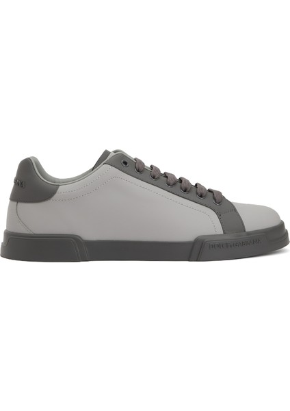 Portofino Gri Erkek Deri Sneaker