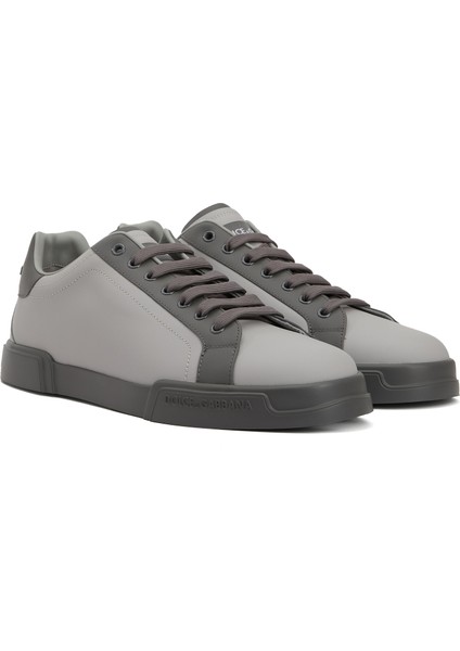 Portofino Gri Erkek Deri Sneaker