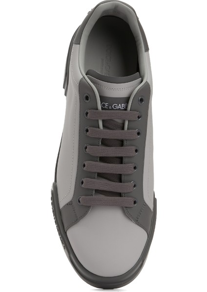 Portofino Gri Erkek Deri Sneaker