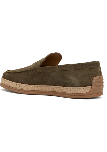 Haki Erkek Süet Loafer modelleri