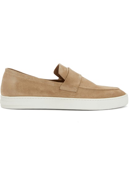 Bej Erkek Deri Spor Loafer