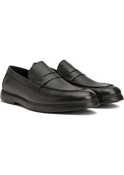 Siyah Erkek Deri Loafer