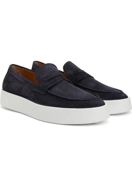 Lacivert Erkek Süet Loafer
