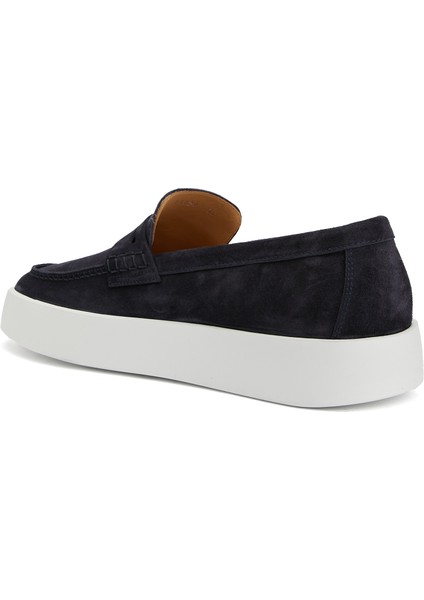 Lacivert Erkek Süet Loafer