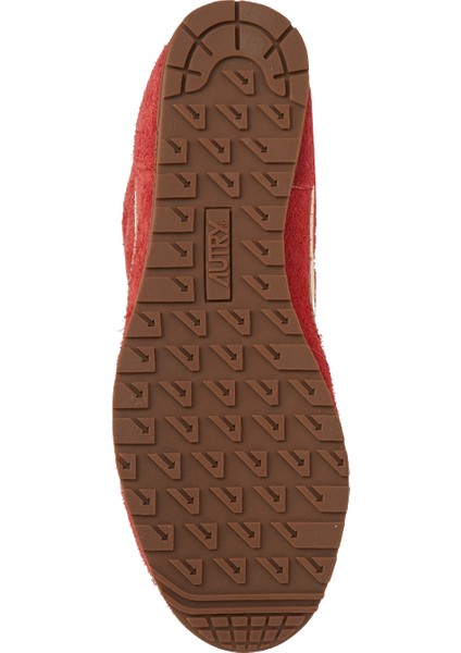 Kırmızı Erkek Deri Sneaker
