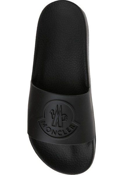 Basile Siyah Logo Detaylı Erkek Terlik