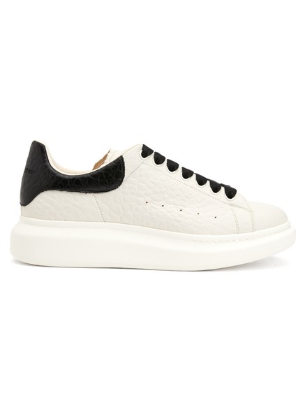 Oversized Siyah Beyaz Erkek Deri Sneaker