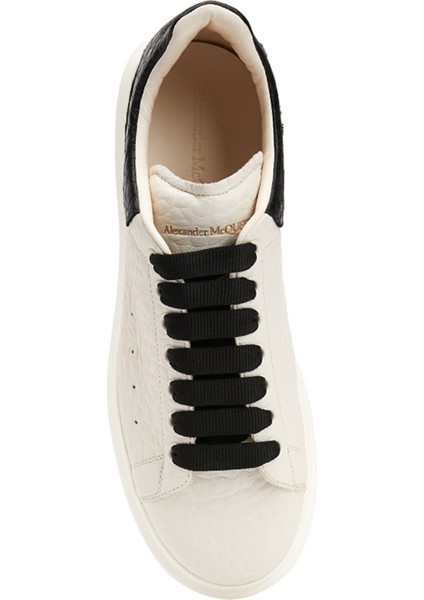Oversized Siyah Beyaz Erkek Deri Sneaker