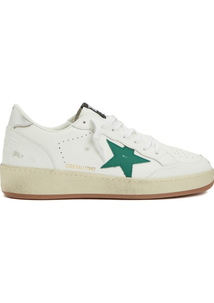Ball Star Beyaz Erkek Deri Sneaker