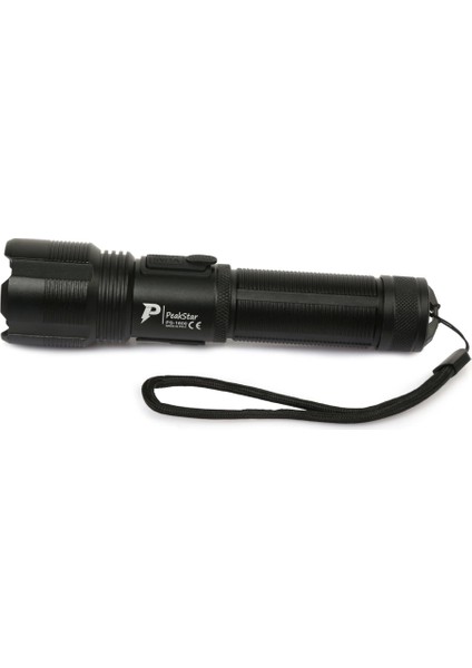 Peakstar PS-1600 Süper Parlak LED Zoomlu 5 Mod Su Geçirmez Profesyonel Kamp Bekçi Avcı Feneri