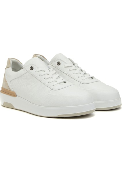 Beyaz Erkek Deri Sneaker