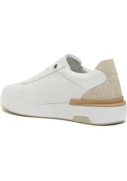 Beyaz Erkek Deri Sneaker