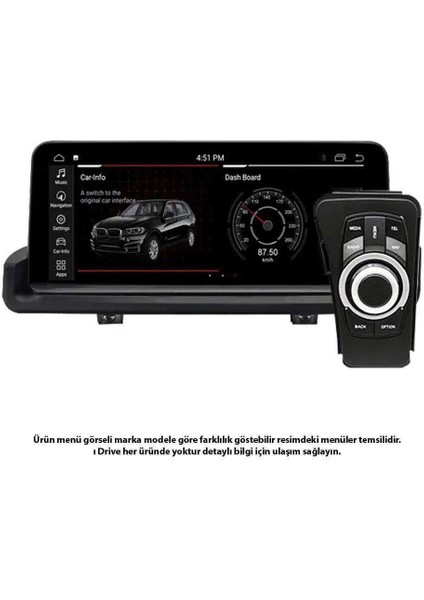 Bmw E90 3 Serisi Anroid Nbt 4 Ram 64 Hafıza Qualcomm Işlemci 8 Çekirdek 4g Carplay 10.25 Inç 2005-2009