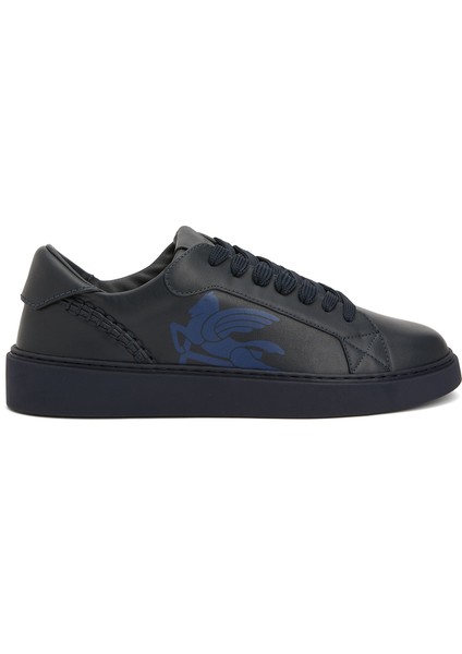 Lacivert Erkek Deri Sneaker