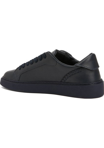 Lacivert Erkek Deri Sneaker