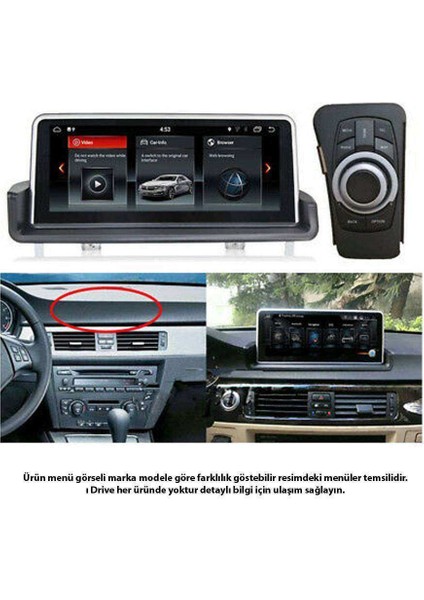 Bmw E90 3 Serisi Anroid Nbt 4 Ram 64 Hafıza Qualcomm Işlemci 8 Çekirdek 4g Carplay 10.25 Inç 2005-2009 fırsatları