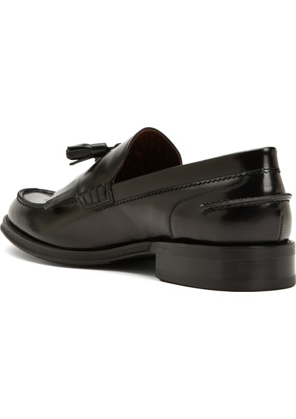Siyah Erkek Deri Loafer