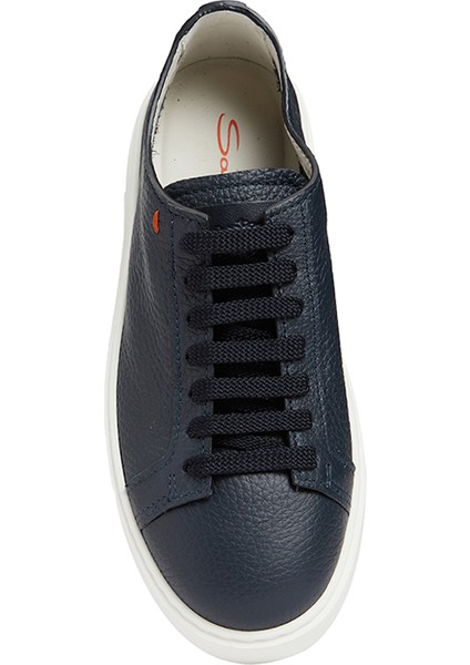 Lacivert Erkek Deri Sneaker