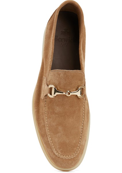 Krem Erkek Süet Loafer