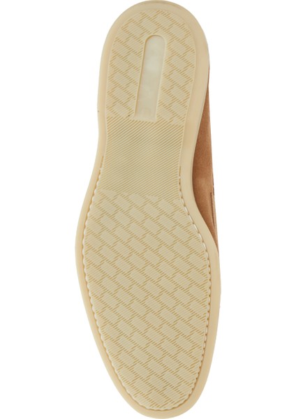Krem Erkek Süet Loafer