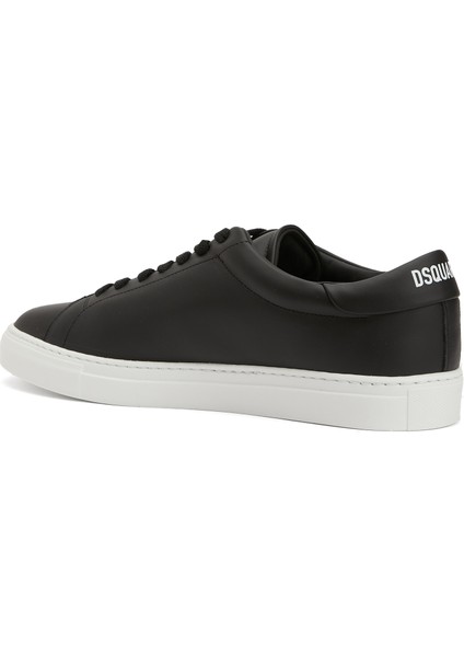 Icon Siyah Erkek Deri Sneaker