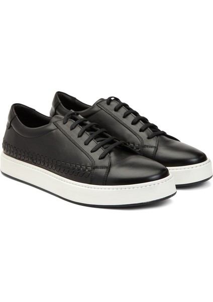 Siyah Erkek Deri Sneaker
