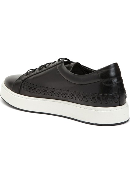Siyah Erkek Deri Sneaker