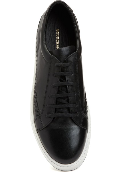Siyah Erkek Deri Sneaker