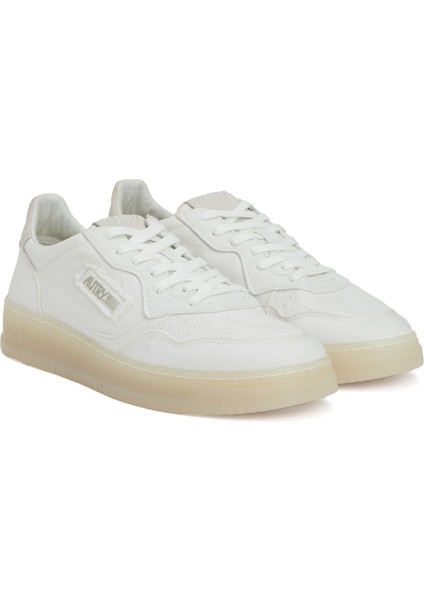 Beyaz Erkek Kanvas Sneaker