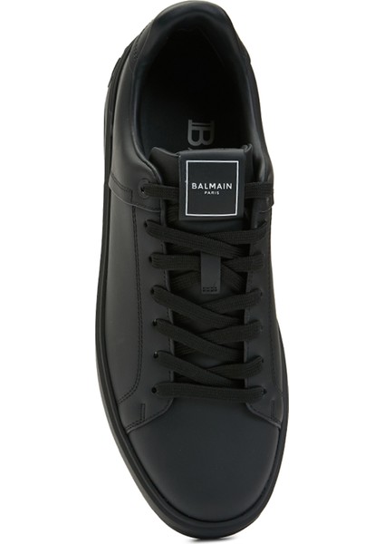Siyah Logo Detaylı Erkek Deri Sneaker fırsatları