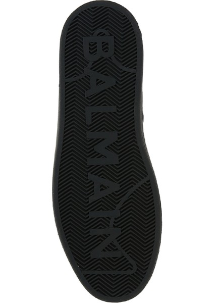 Siyah Logo Detaylı Erkek Deri Sneaker indirimleri