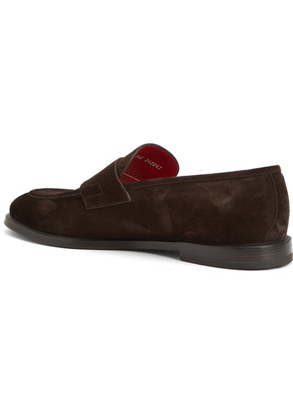 Koyu Kahverengi Erkek Süet Loafer