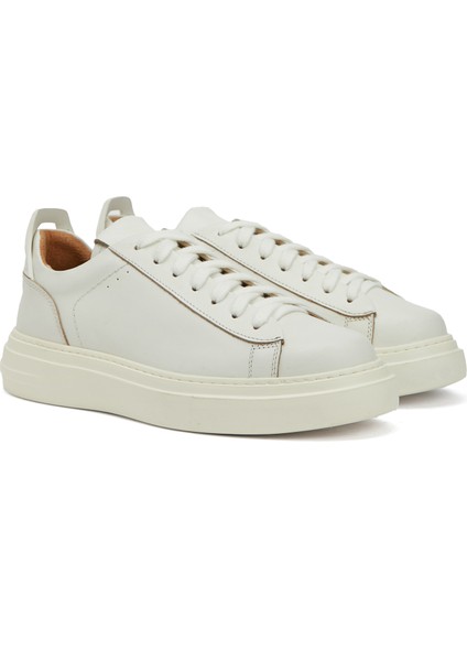 Kırık Beyaz Erkek Deri Sneaker fiyatları