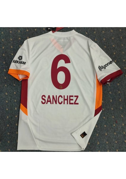 2024/25 G.s.k Gs/galætasaræy #davinson Sanc'hez #6 Deplasman Forması Beyaz