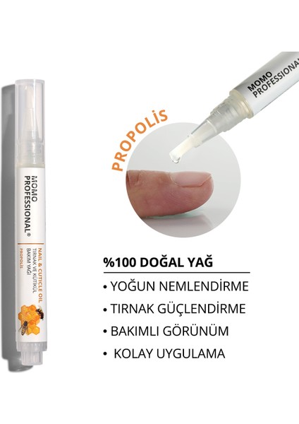 Propolis Özlü Tırnak ve Kütikül Bakım Yağı Kalemi, Koruyucu Etki, 3 ml