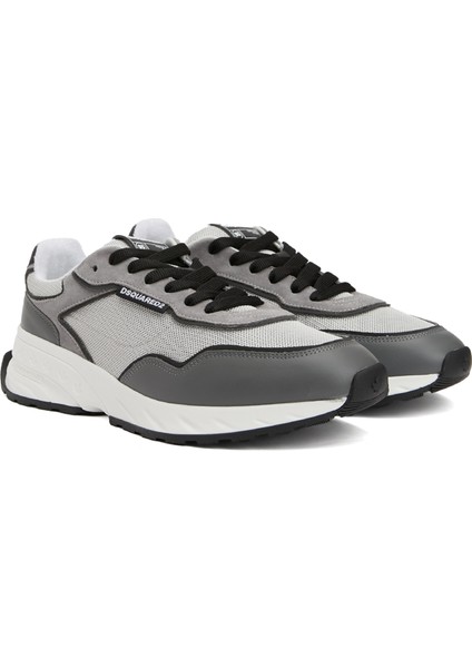Gri Erkek Deri Sneaker