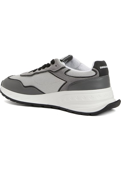 Gri Erkek Deri Sneaker