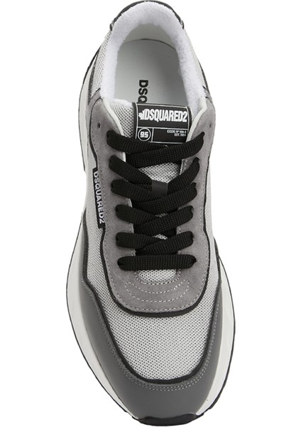 Gri Erkek Deri Sneaker